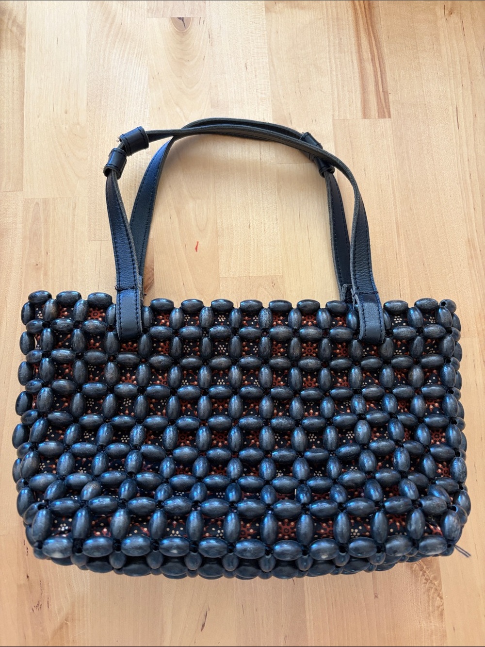 The Sak wooden beaded bag vintage style